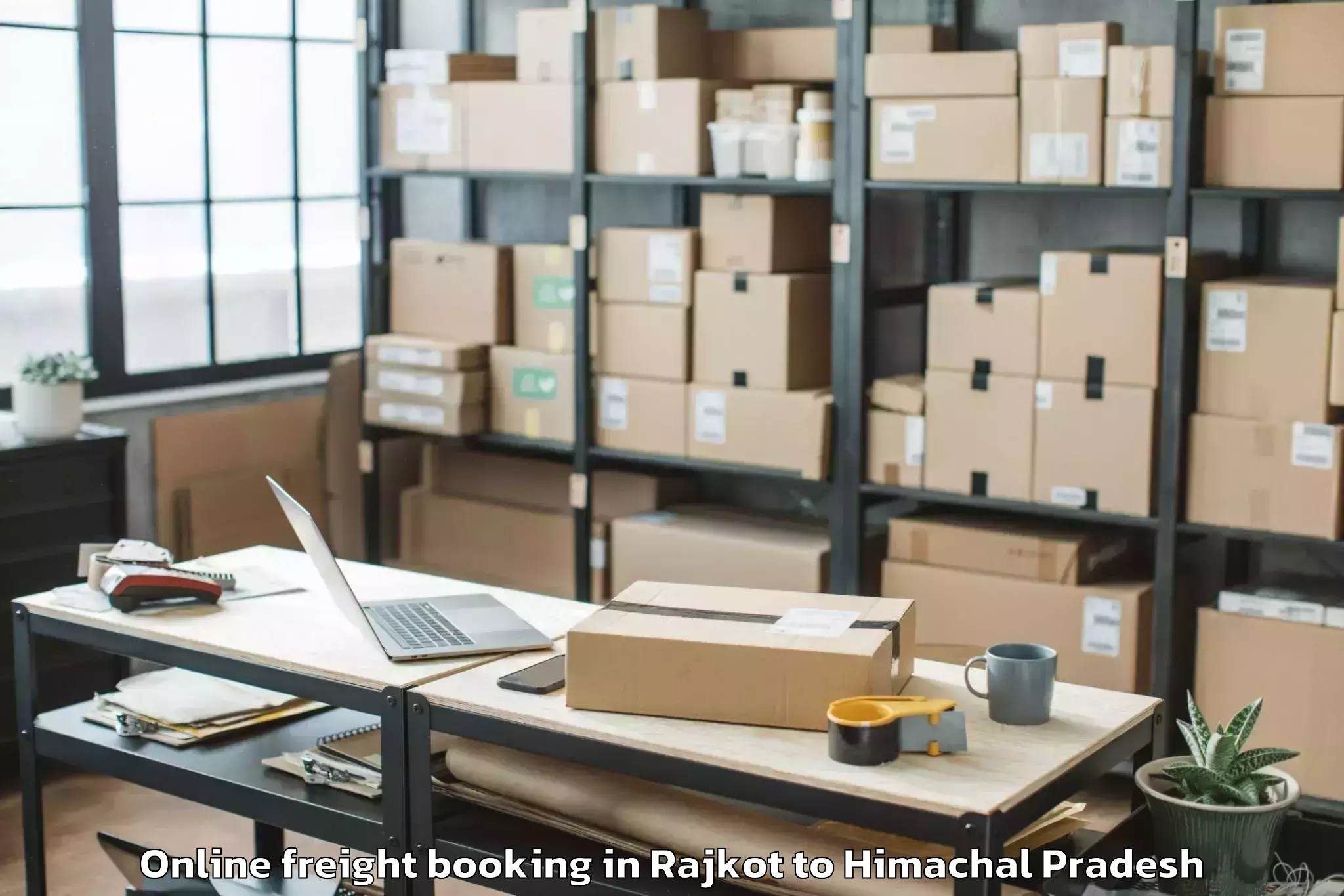 Top Rajkot to Kyelang Online Freight Booking Available